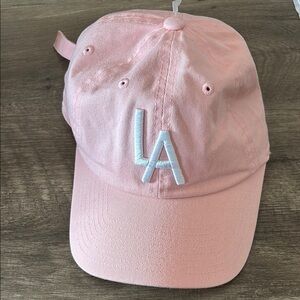American Needle Pink Baseball Cap with LA Embroidery